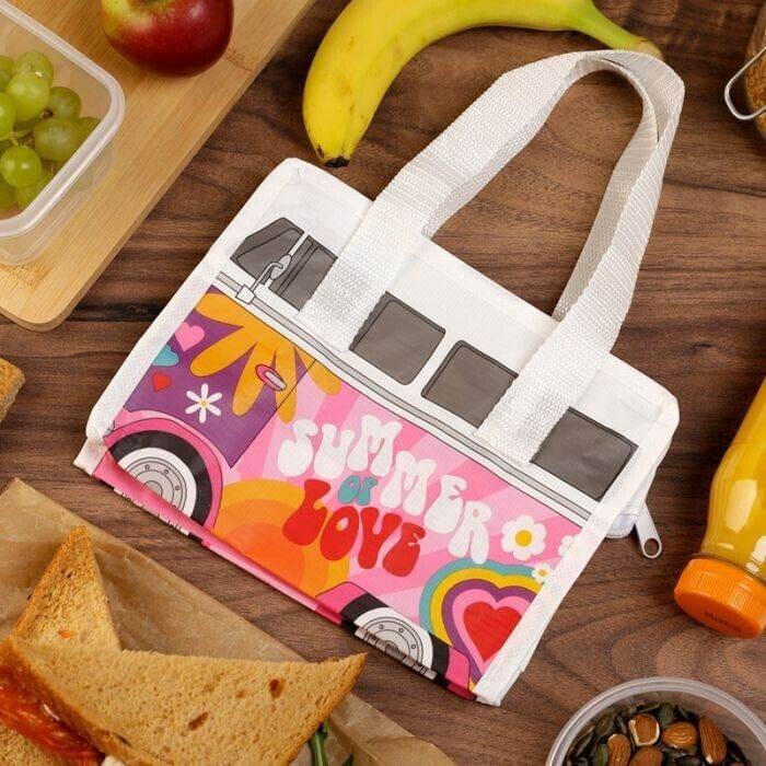 BRISA VW Collection - Volkswagen Insulated Cool-Warm Thermo Picnic Lunch Bag Box For Food In T1 Bus Design (Black & Red/25 Liters/6.6 Gallons - Foto 5